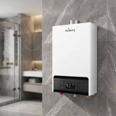 Adjustable Thermostat Forced Exhaust Gas Water Heater Integrated with Flame Failure Protection Delivering Heating and Safety Features