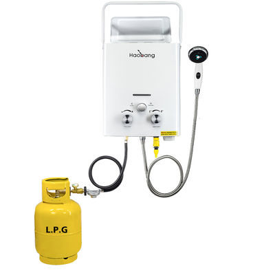 0.02-0.8Mpa 6L ก๊าซ Geyser LP ก๊าซ Camping น้ําอาบน้ํา ระบบเครื่องทําความร้อนน้ําทันที