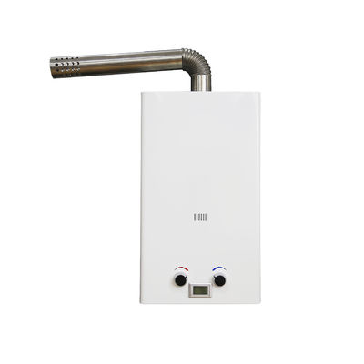 เครื่องทําน้ําร้อนก๊าซกลางแจ้ง 32KW ค่าย RV 110-380V ขาวทันที