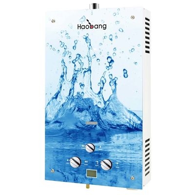 20KW แก๊สหม้อ LPG NG ประเภทเครื่องทําน้ําร้อน แผ่นแก้วสีสัน