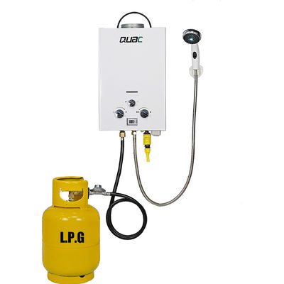 เครื่องทําน้ําร้อนก๊าซแบบเปิด 6L แบบแคมป์ LP แบบก๊าซ การรับรองออสเตรเลีย