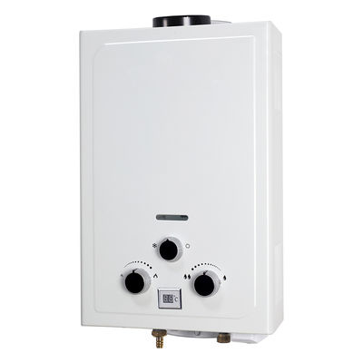 LPG NG เครื่องทําน้ําอุ่นแบบน้ําร้อนแบบก๊าซ ดุชกลางแจ้ง 6L