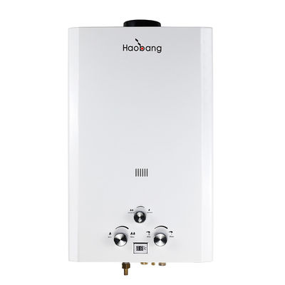 LPG NG เครื่องทําน้ําอุ่นแก๊สทันที ผนังสีขาว ขาว 10L