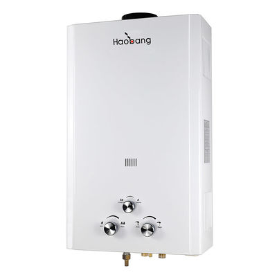 10L LPG NG ก๊าซทันทีเครื่องทําน้ําอุ่น ไฟควันออกแบบ DC 3V